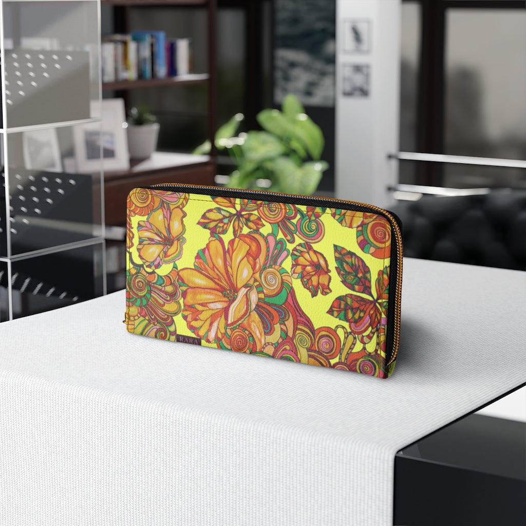 Canary Artsy Floral Zipper Wallet