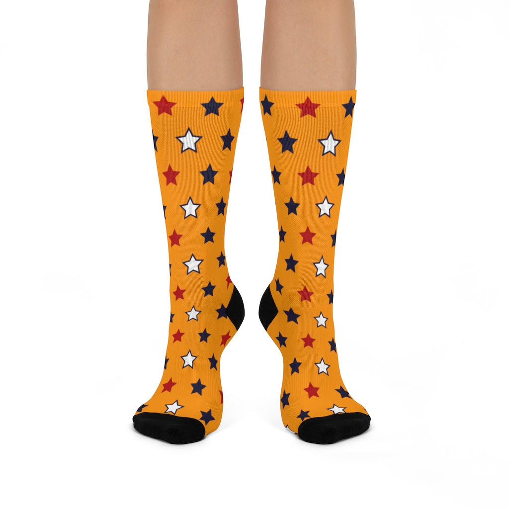 Starry Orange Socks