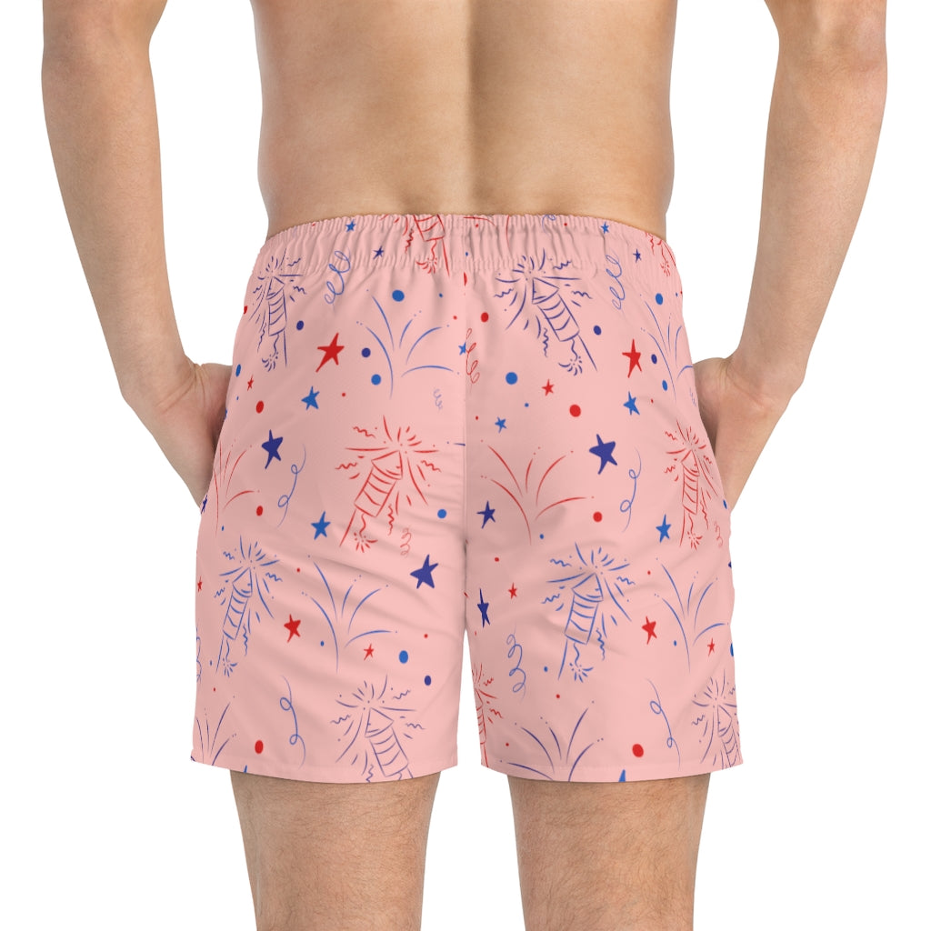 Men's Firecracker Blush Swimming Trunks