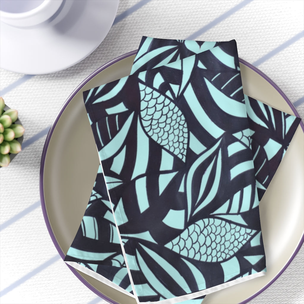 Icy Tropical Minimalist Napkin