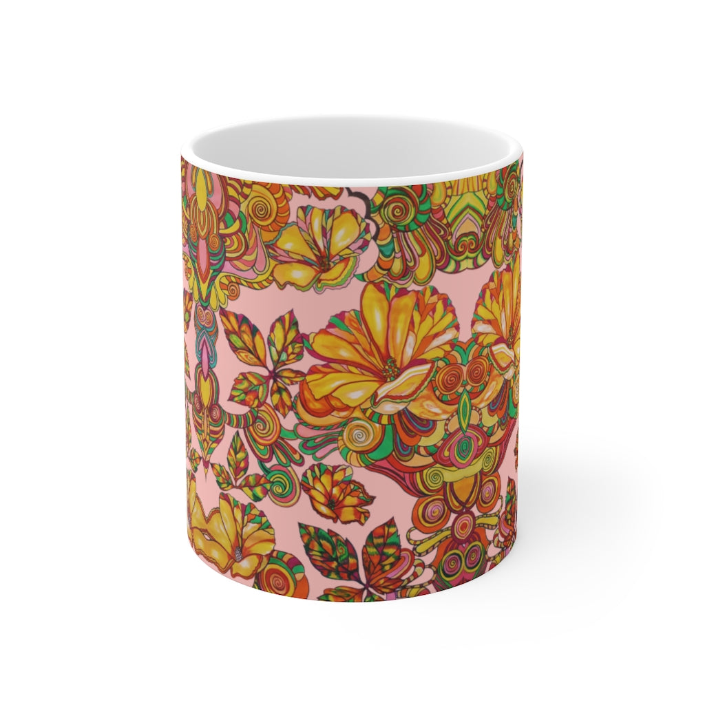 Artsy Florals Blush Mug 11oz