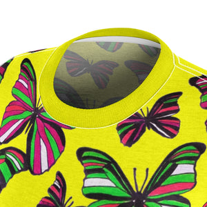 Butterflies AOP Bright Yellow T-shirt