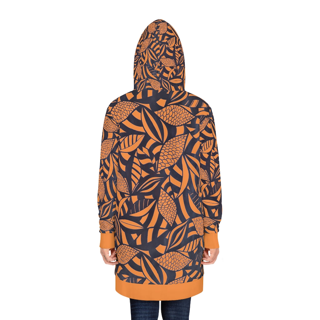 Tropical Minimalist Peach Hoodie Dress (AOP)