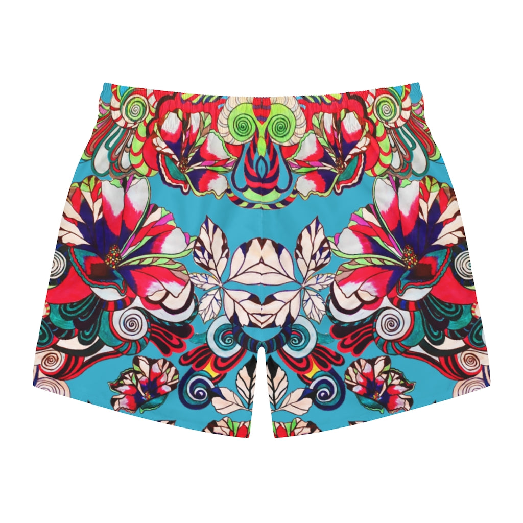 Aqua Graphic Floral Pop Men's Swimming Trunks