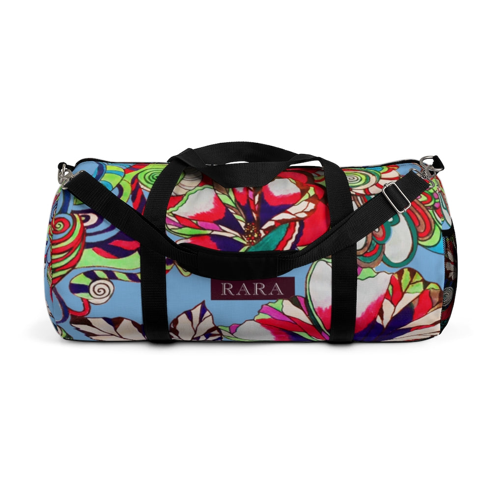 Artsy Floral Pop Sky Duffel Bag