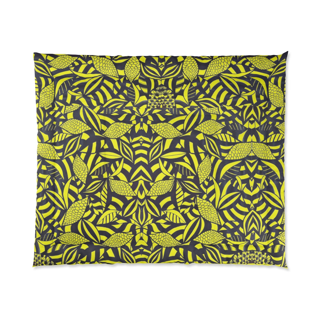 Tropical Minimalist Canary Comforter