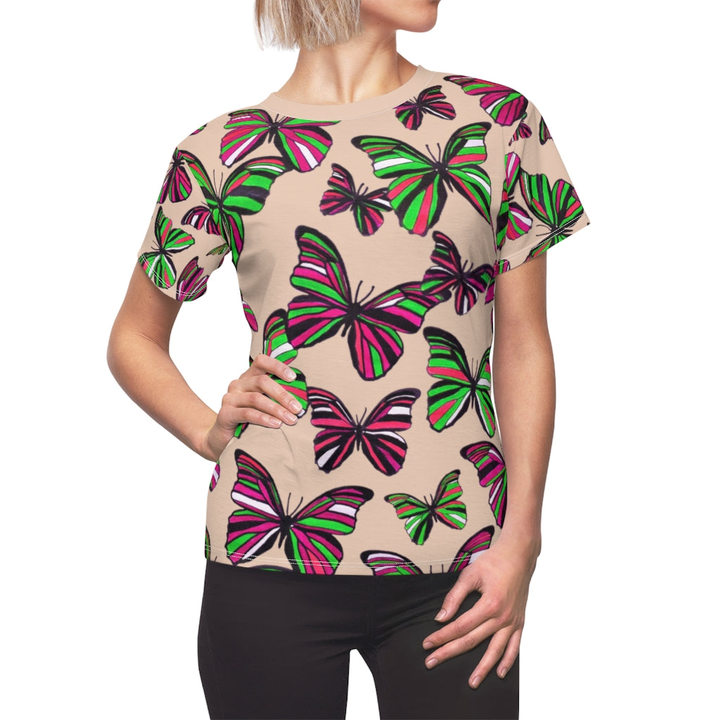 Butterflies AOP Nude T-shirt