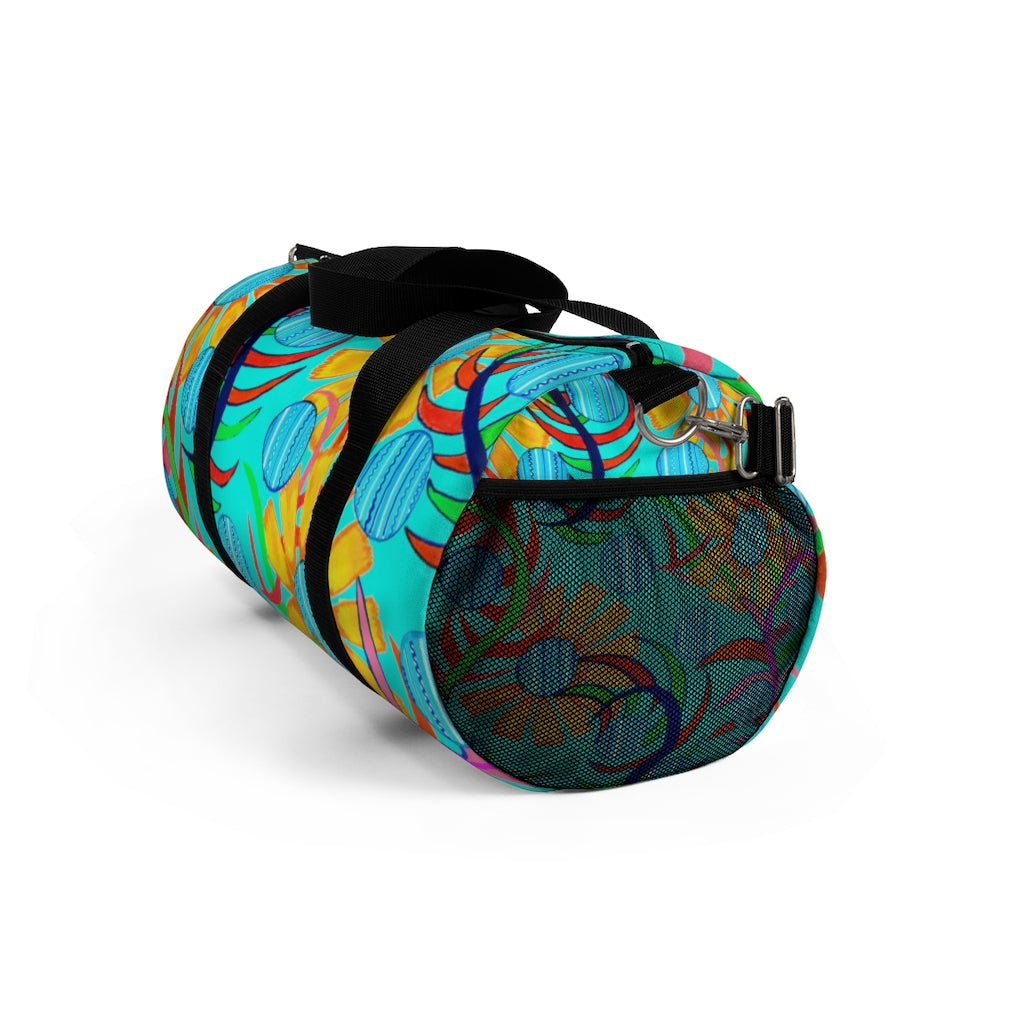 Sunflower Cyan Duffel Bag