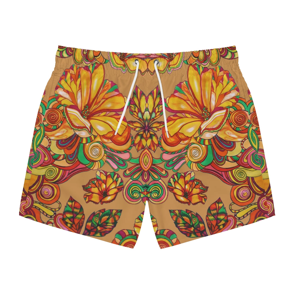 Floral Men's Tussock Swimming Trunks