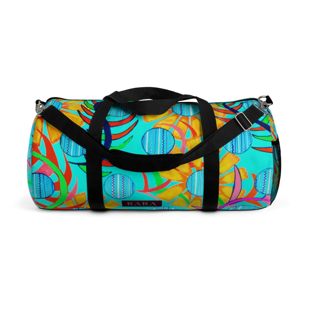 Sunflower Cyan Duffel Bag