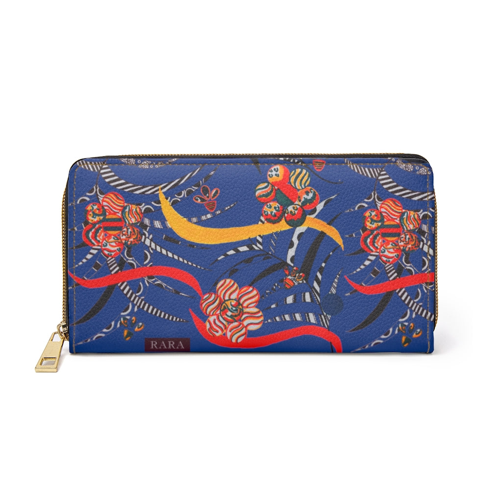 Royal Blue Wilderness Zipper Wallet