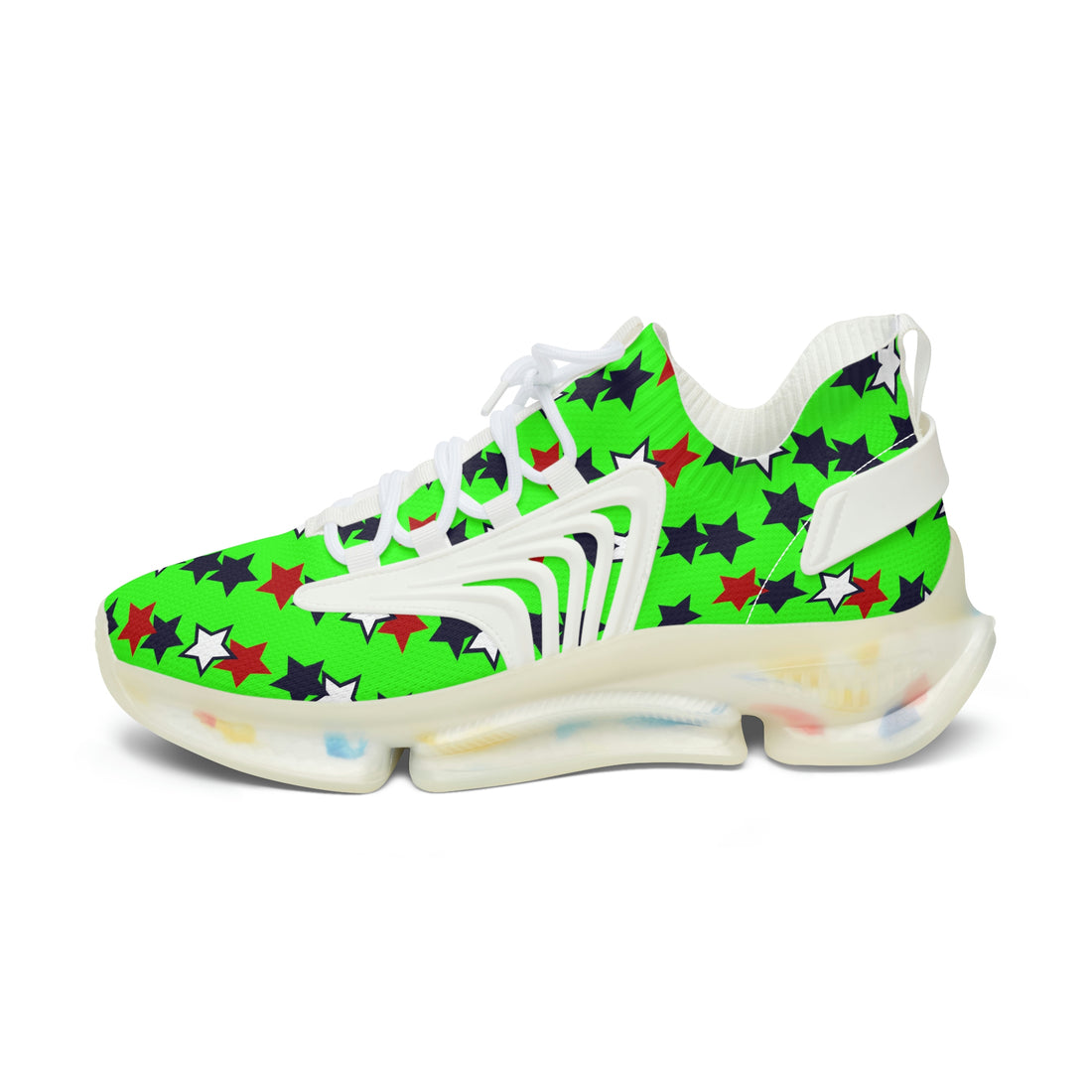 Neon Green Stargirl OTT Women's Mesh Knit Sneakers