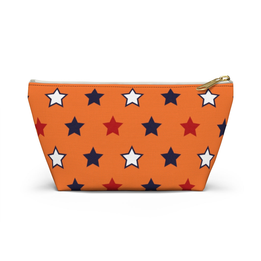 Starry Orange Accessory Pouch