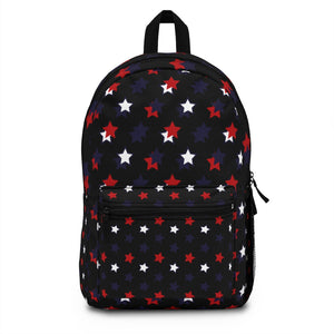 Black star print backpack