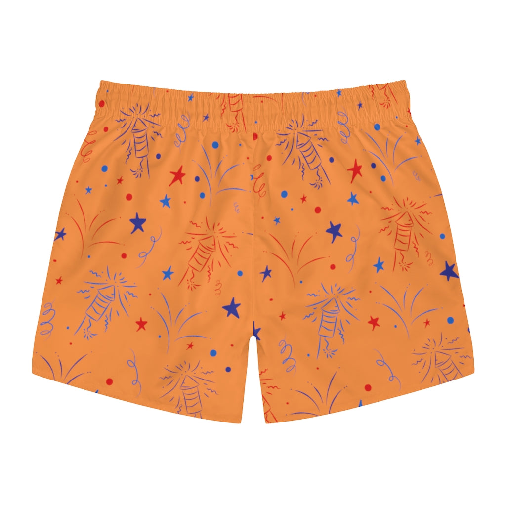 Men's Firecracker Peach Swimming Trunks