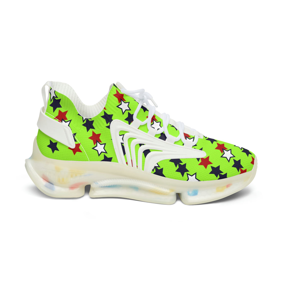 Lime Green Stargirl OTT Women's Mesh Knit Sneakers