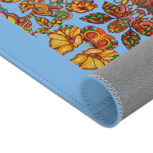 Artsy Floral Sky Area Rug