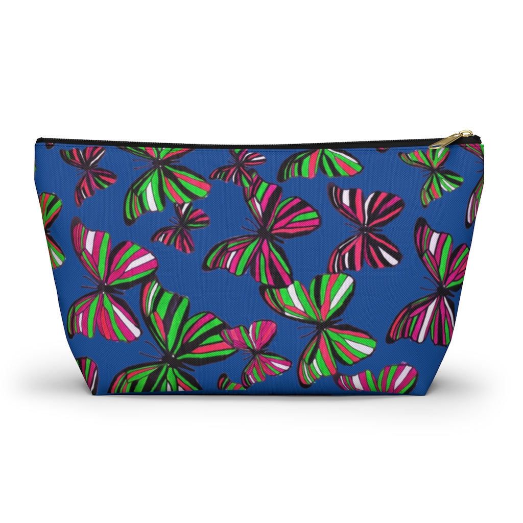 Butterflies Royal Blue Accessory Pouch