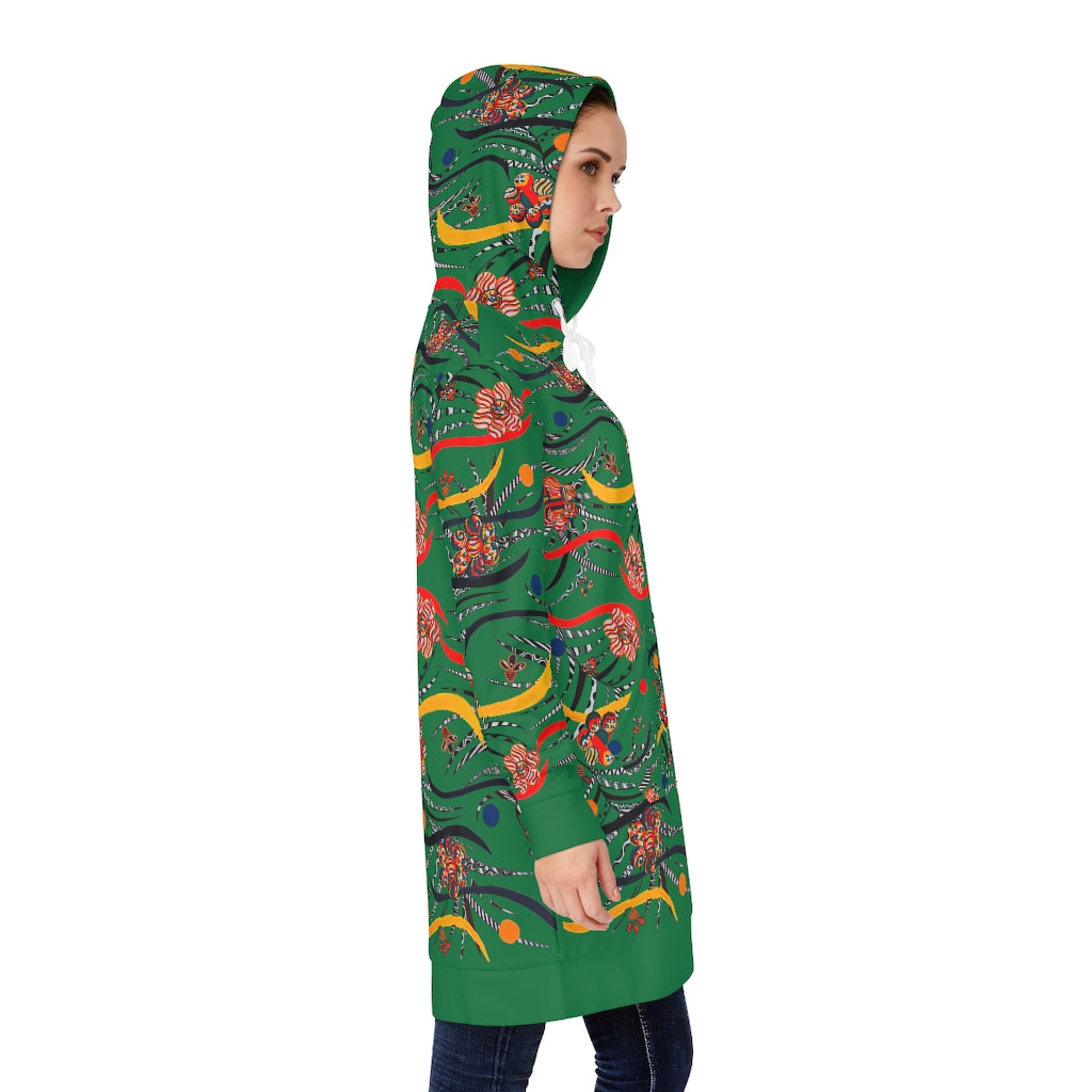Emerald Wilderness Hoodie Dress (AOP)
