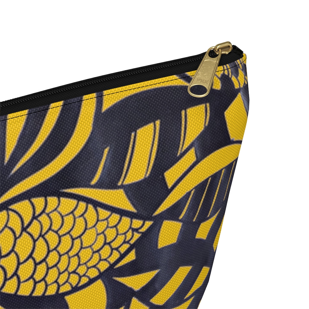 Yellow Tropical Minimalist Accessory Pouch