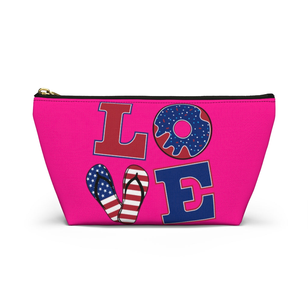 Love Hot Pink Accessory Pouch