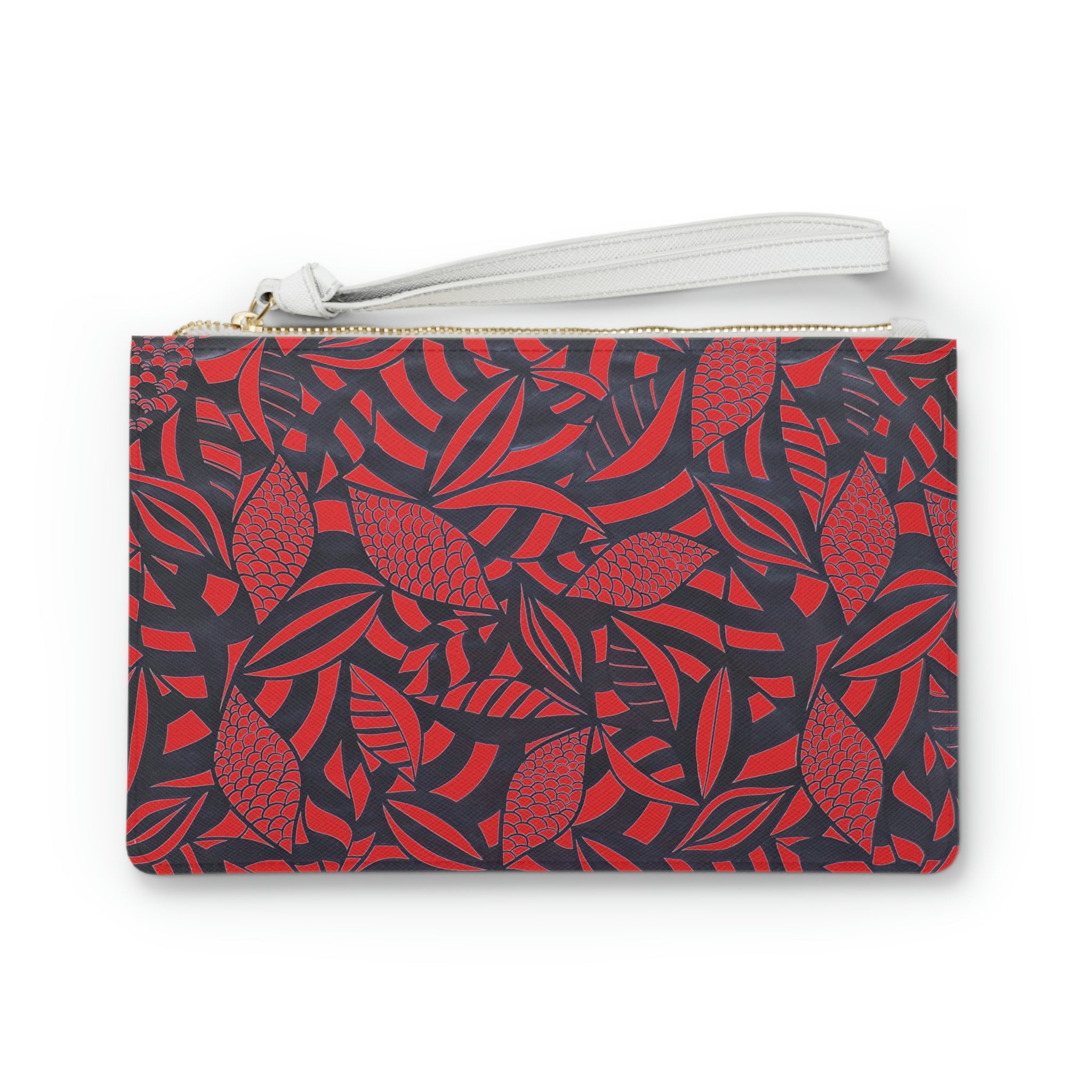 Red Tropical Minimalist Clutch Bag