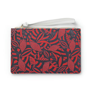 Red Tropical Minimalist Clutch Bag