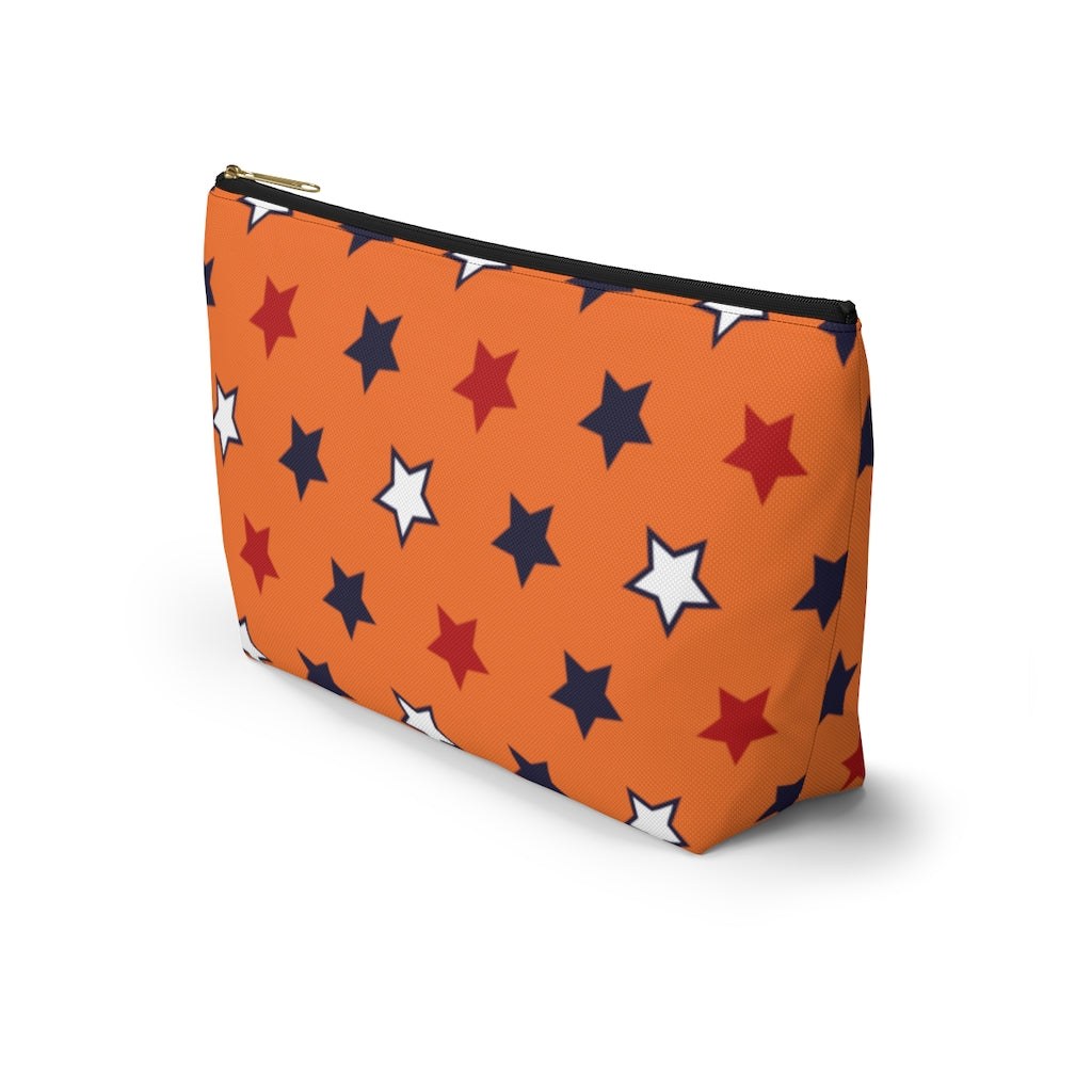Starry Orange Accessory Pouch