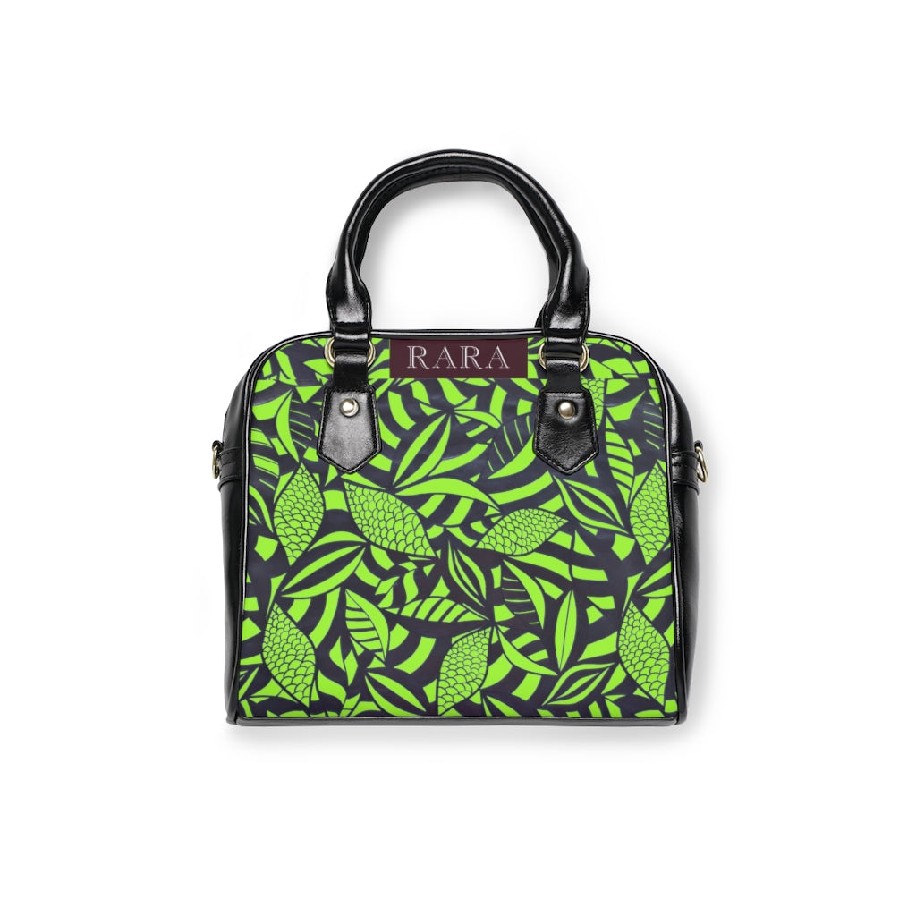 Lime Green Tropical Minimalist AOP Handbag