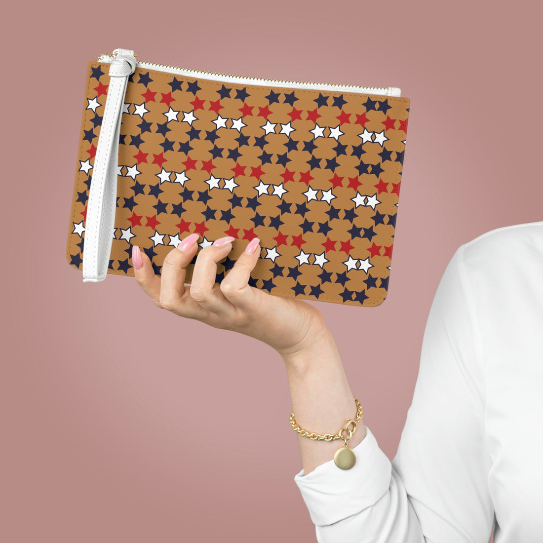 Tussock Star Print Clutch Bag