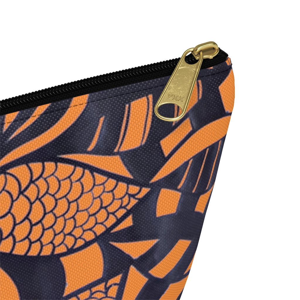 Peach Tropical Minimalist Accessory Pouch