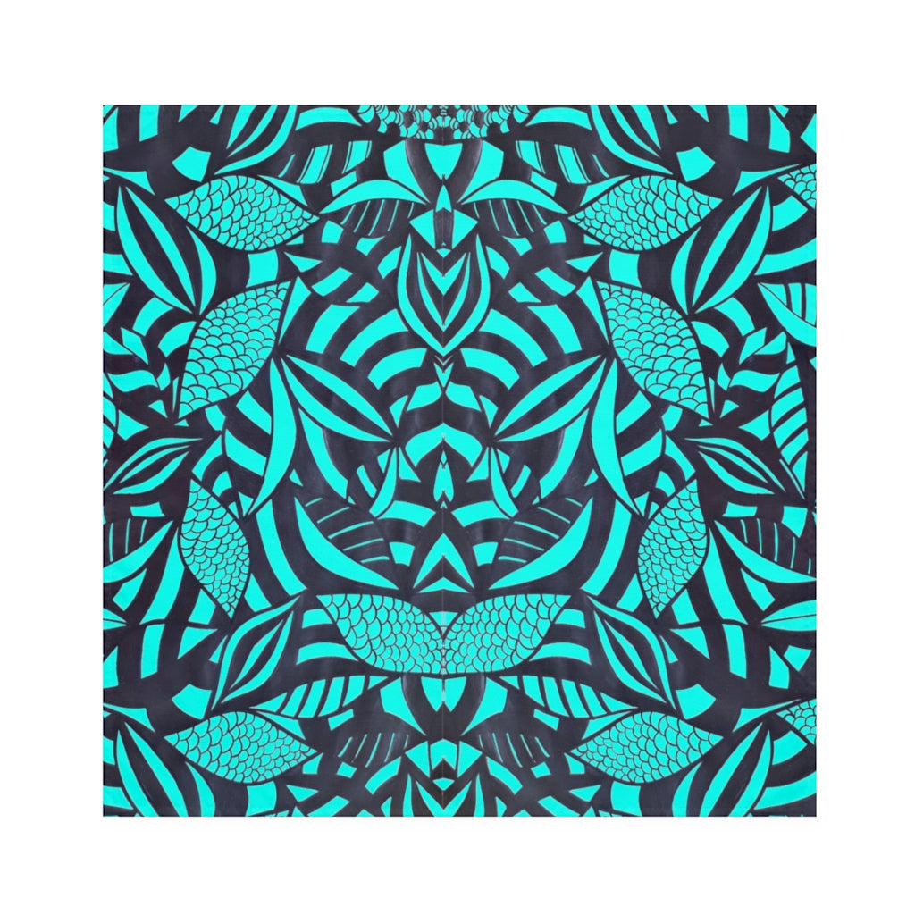 Cyan Tropical Minimalist Napkin