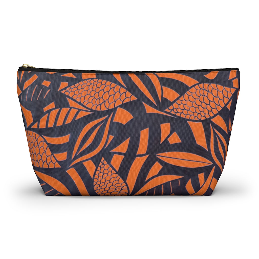 Orange Tropical Minimalist Accessory Pouch