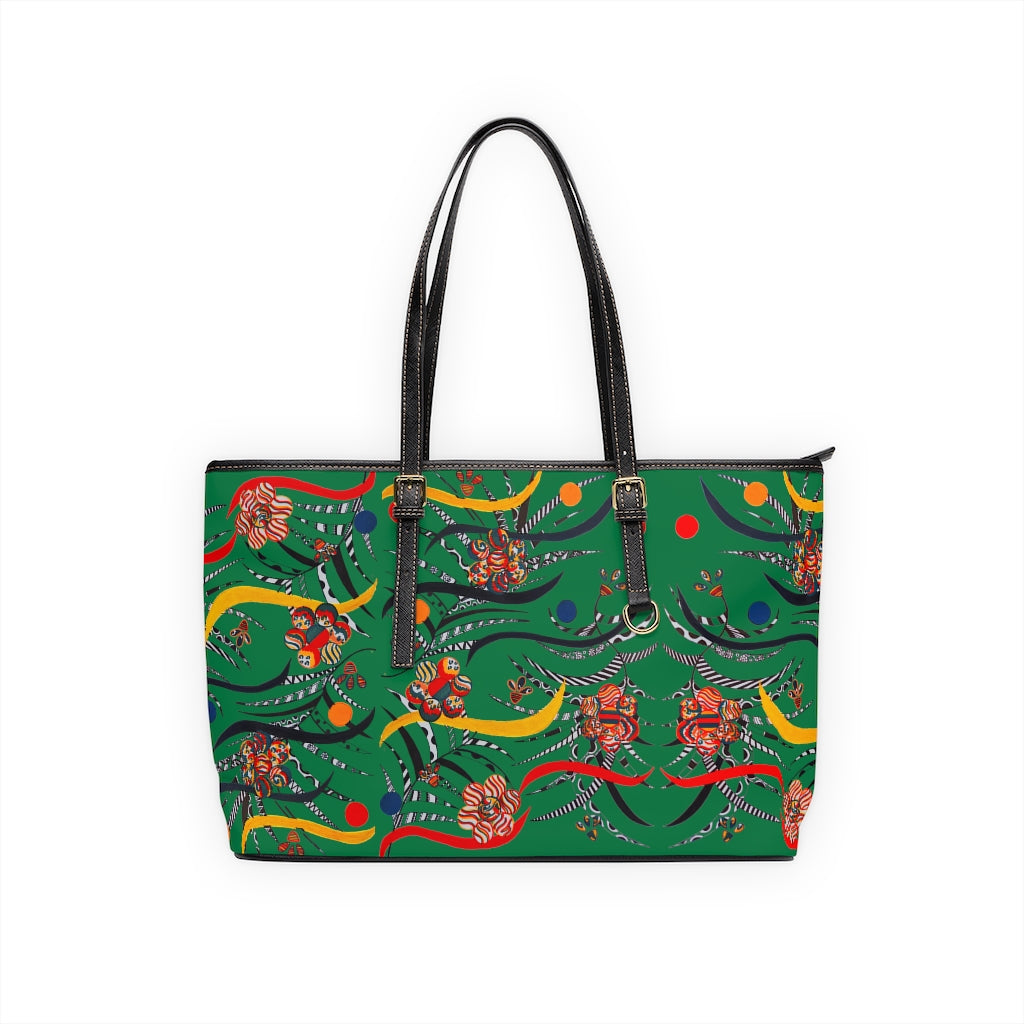 Green Wilderness PU Leather Shoulder Bag