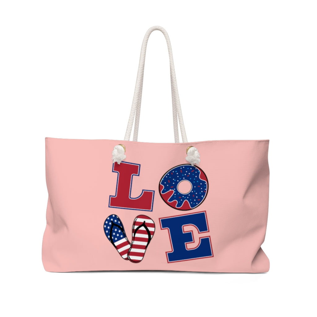 Blush American Love Weekender Bag