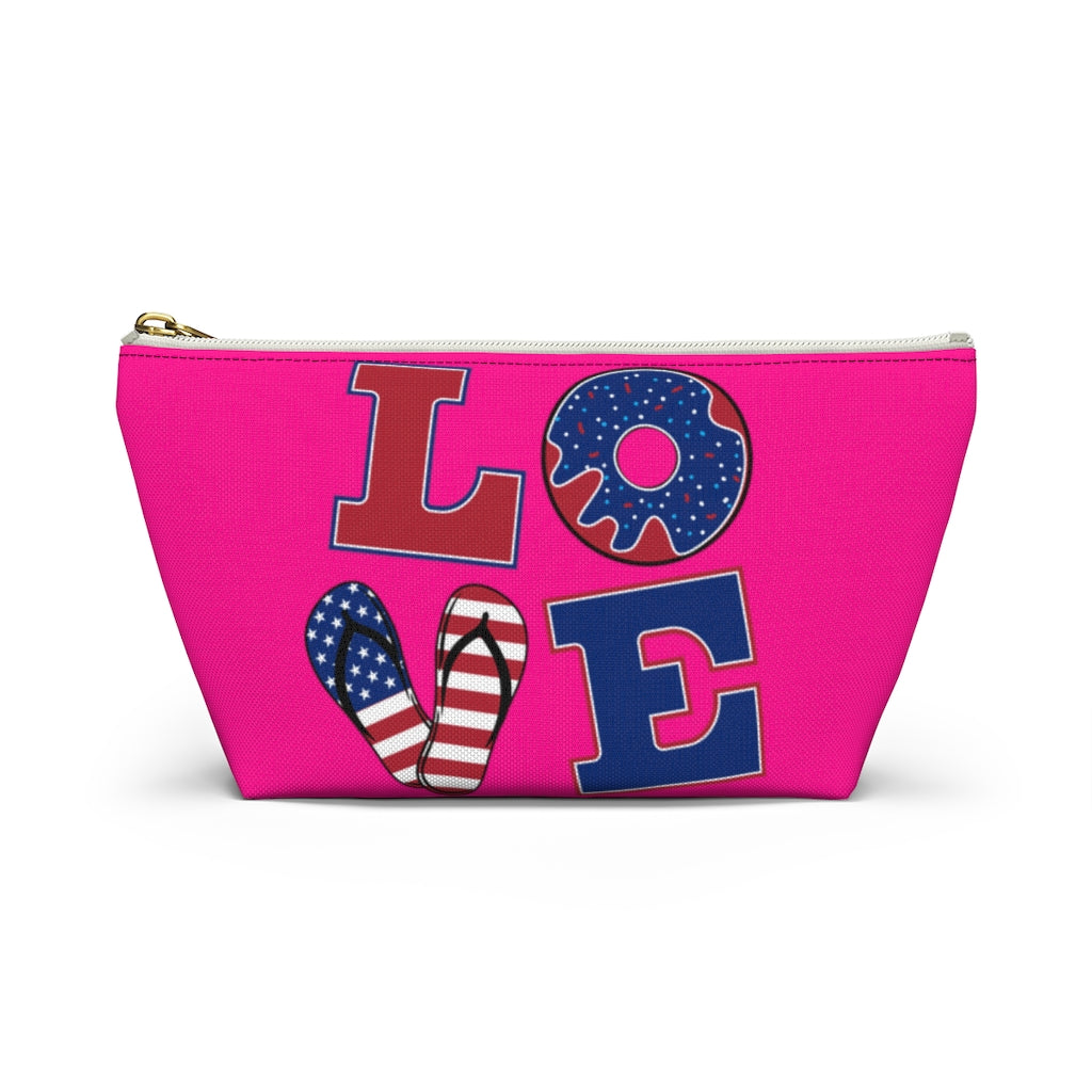 Love Hot Pink Accessory Pouch