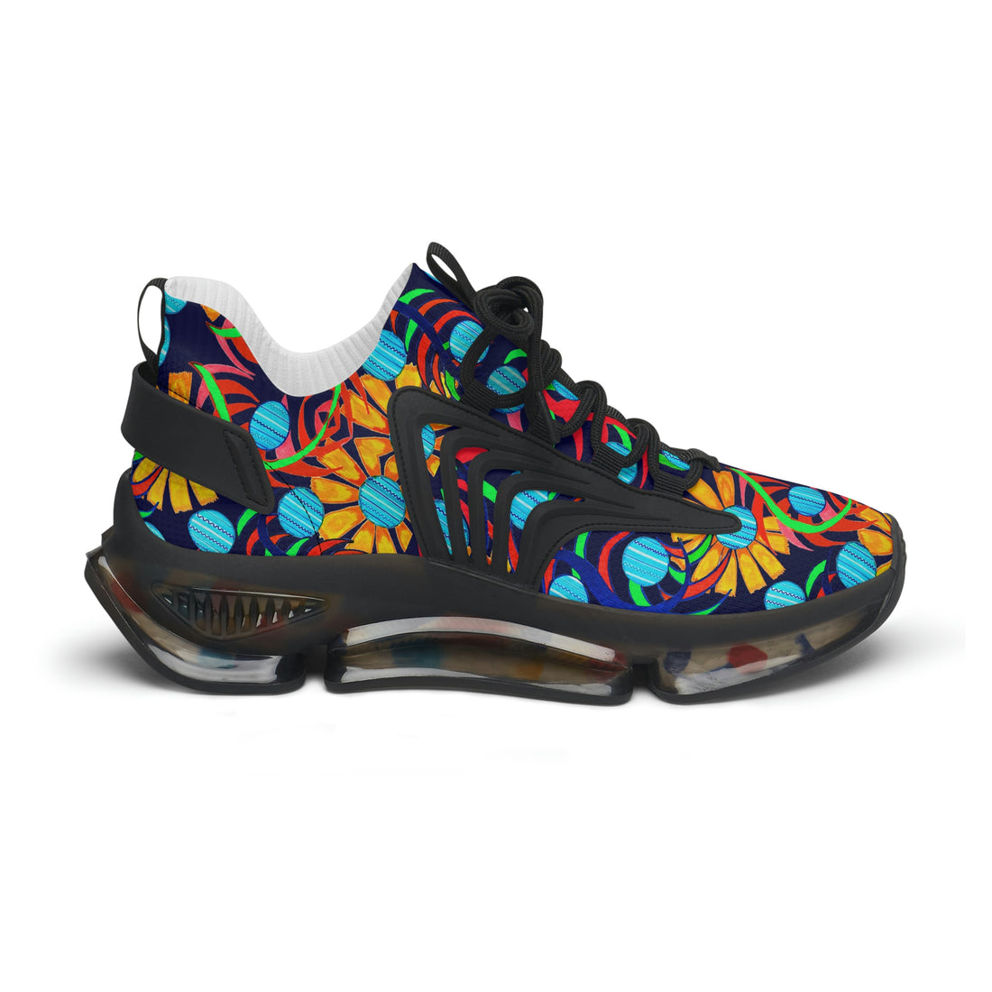 Ink Sunflower Printed OTT Women's Mesh Knit Sneakers