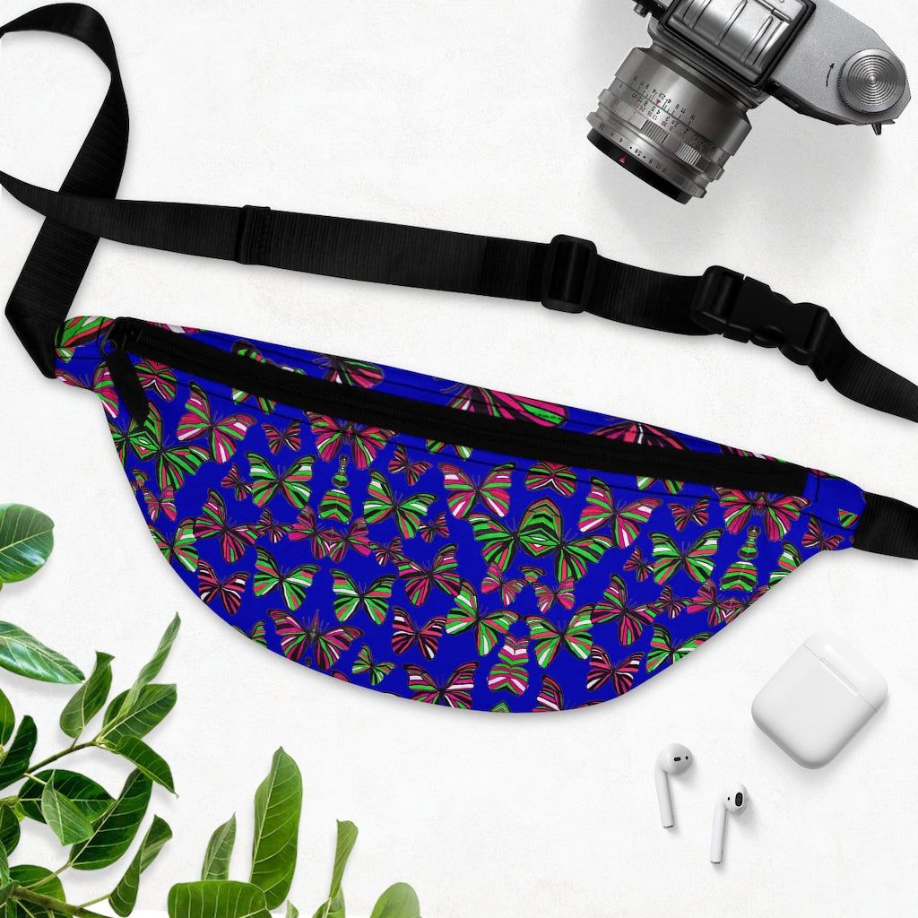 Butterflies Electric Blue Fanny Pack