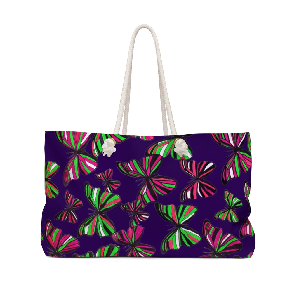 Butterflies Violet Weekender Bag