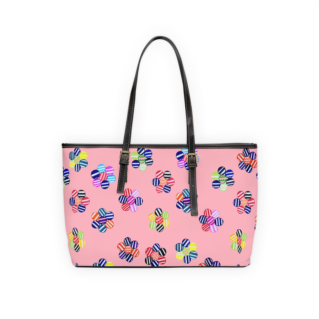 Blush Candy Florals PU Leather Shoulder Bag