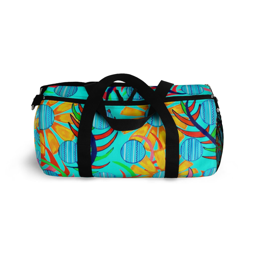 Sunflower Cyan Duffel Bag