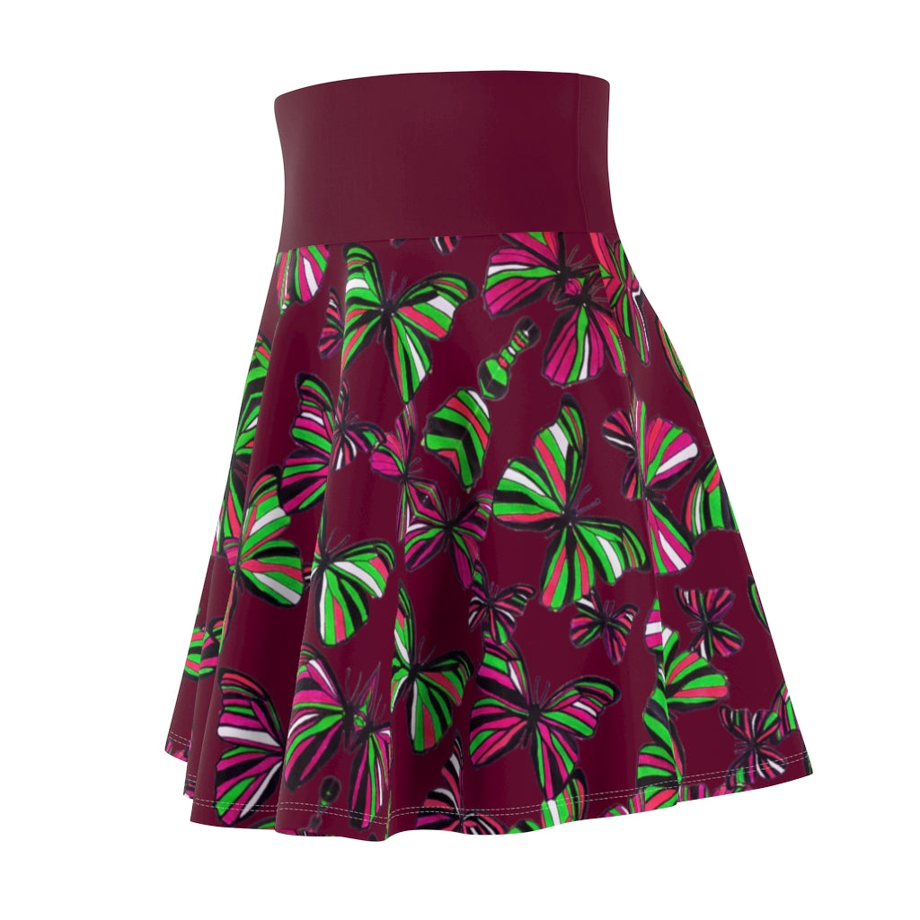 Butterflies Orchid Skater Skirt