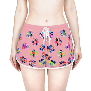 blush blush floral print gym shorts for women
