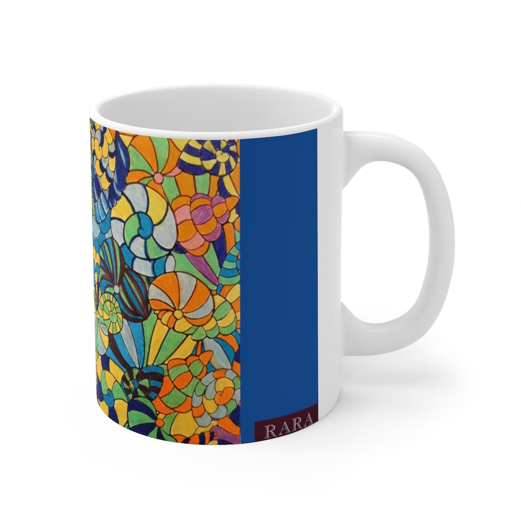 Vivid Ocean Blues Royal Blue Ceramic Mug 11oz