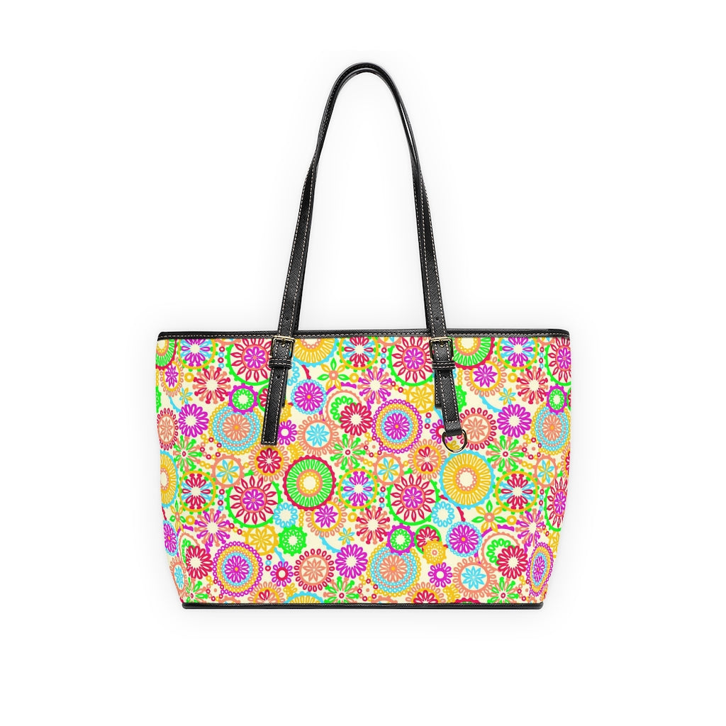 lemon psychedelic print tote 