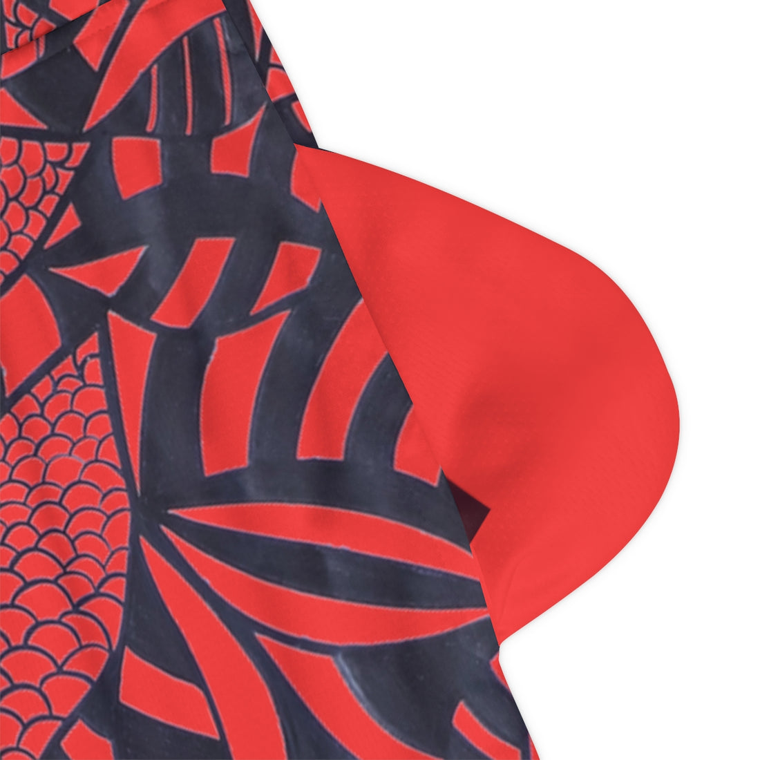 Vermillion Tropical Minimalist Basketball Rib Shorts (AOP)