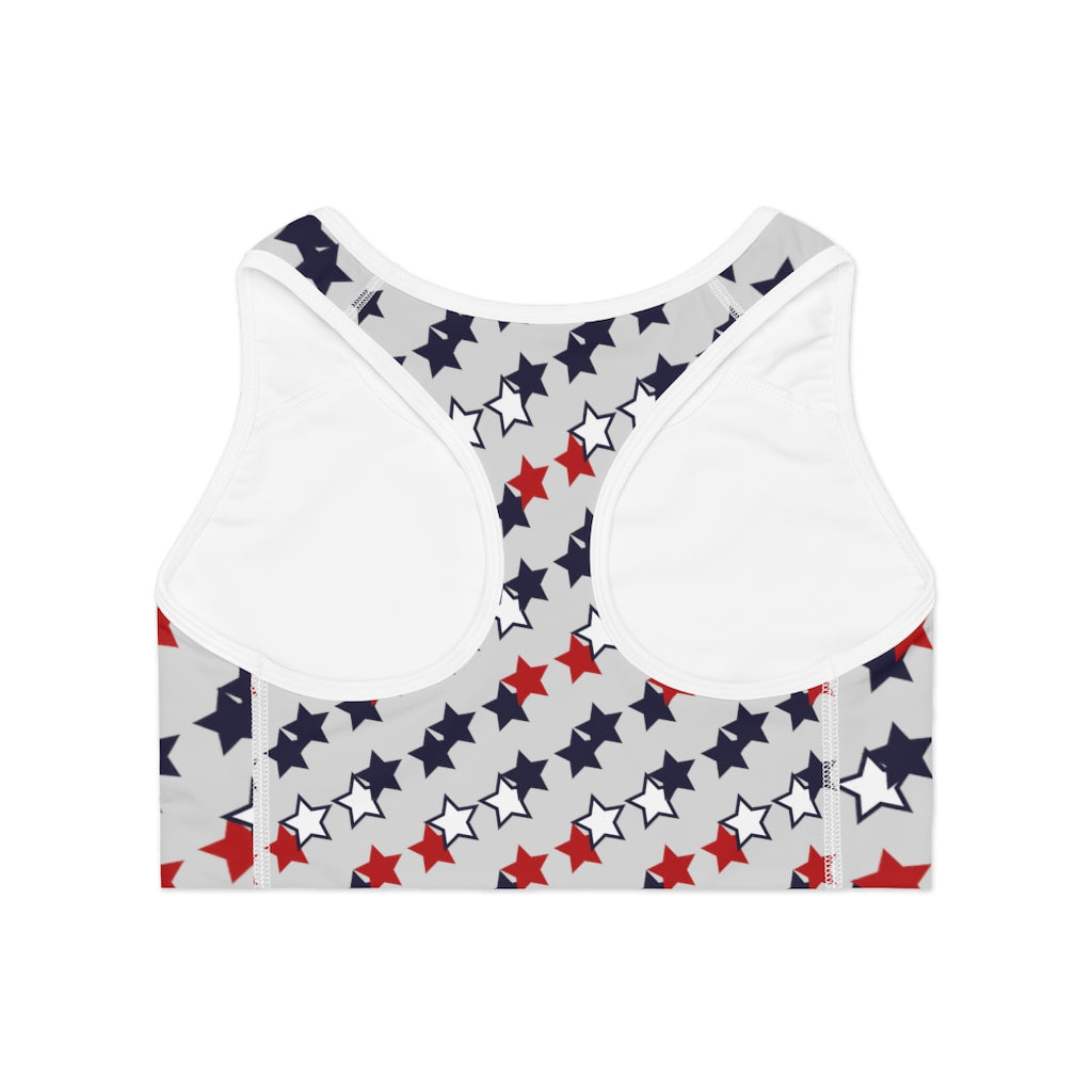 slate star print sports bra