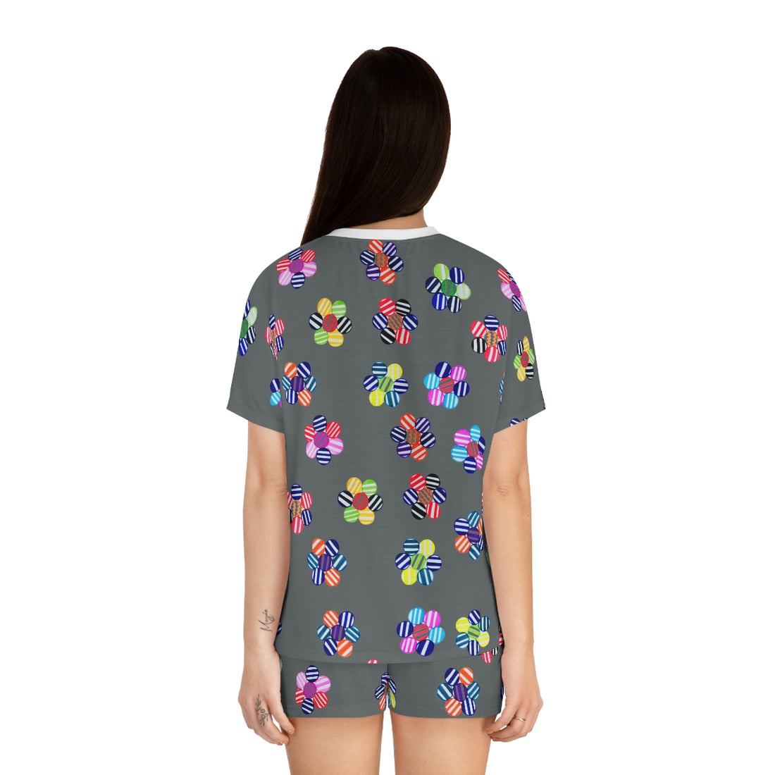 Ash Candy Floral Short Pajama Set (AOP)