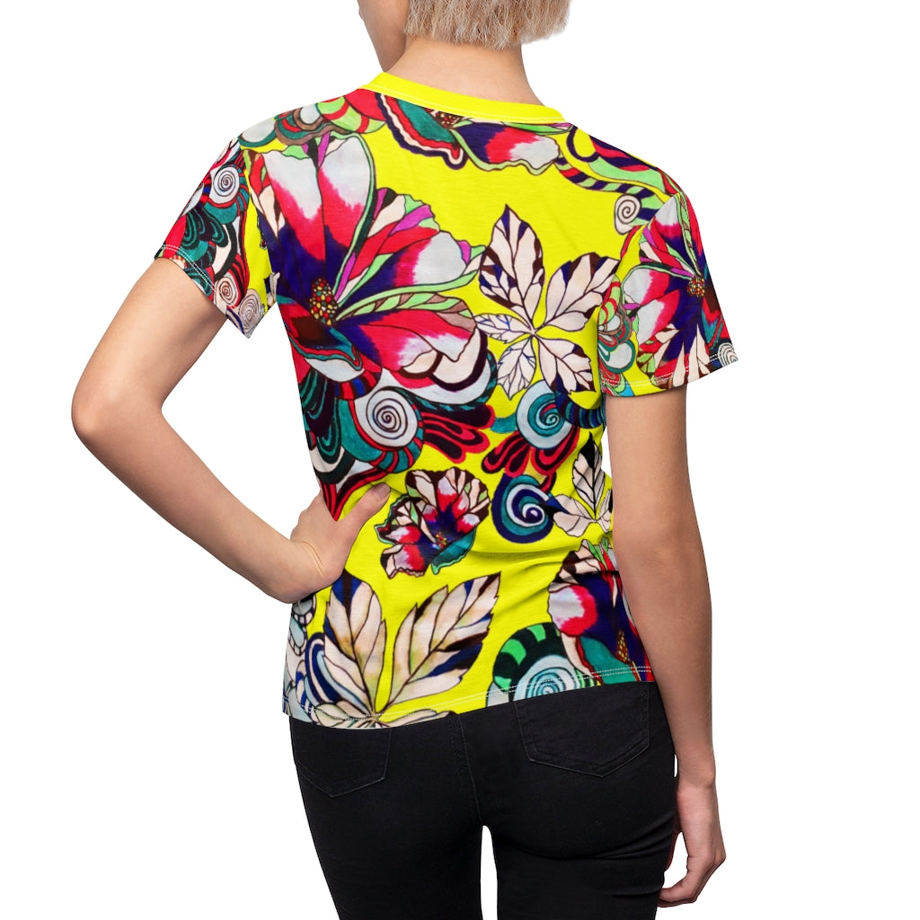 Graphic Floral AOP Canary T-Shirt