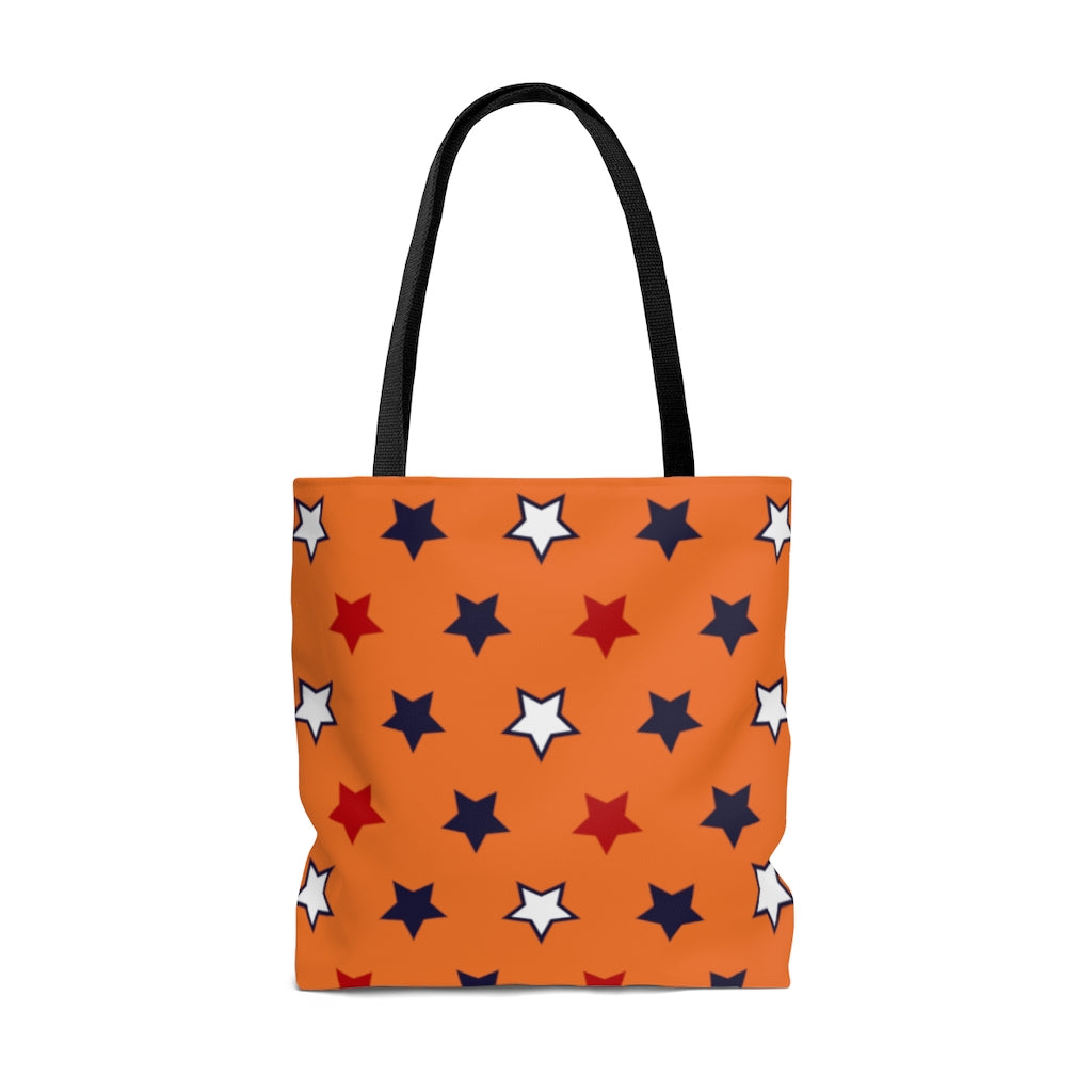 AOP Star Girl Orange Tote Bag